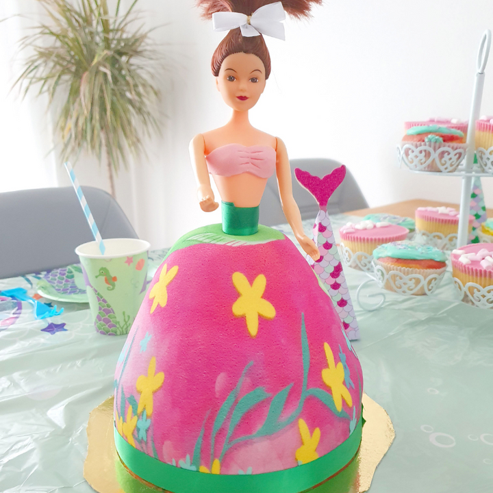 Gâteau Poupée sirène