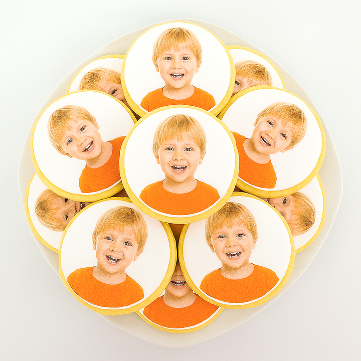 Biscuits photos ronds (12 pièces)