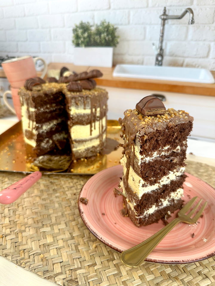 Gâteau avec barres kinder bueno®