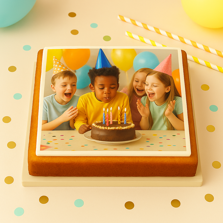 Feuille de pâte d'amande décor carré (plusieurs tailles)