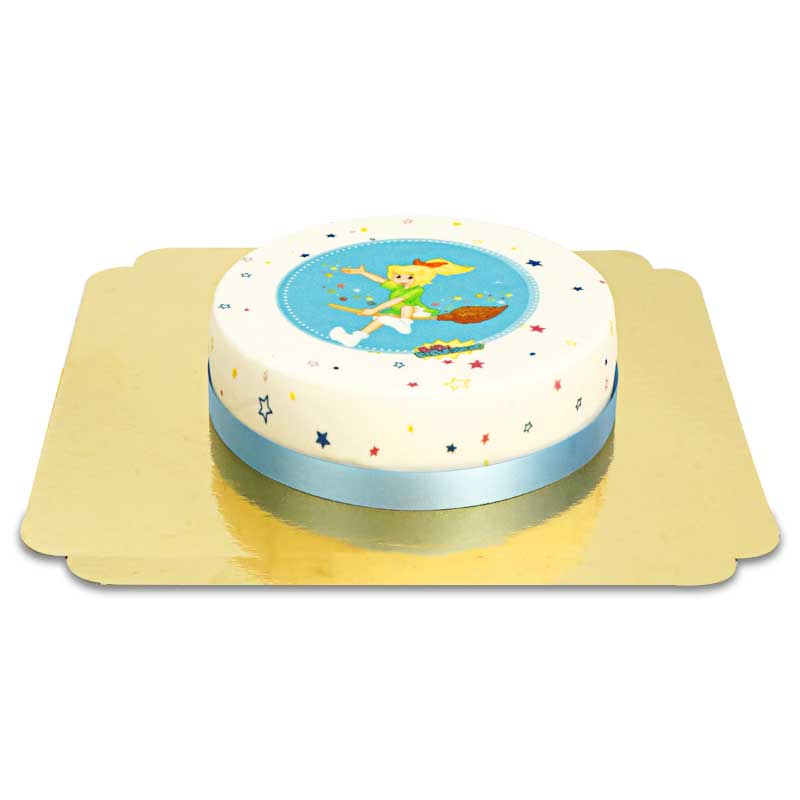 Gâteau Bibi Blocksberg sur son balai