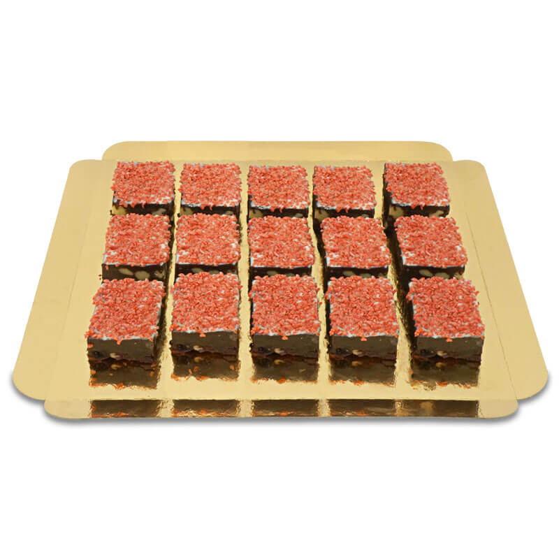15 Brownies - Décors croustillants à la fraise