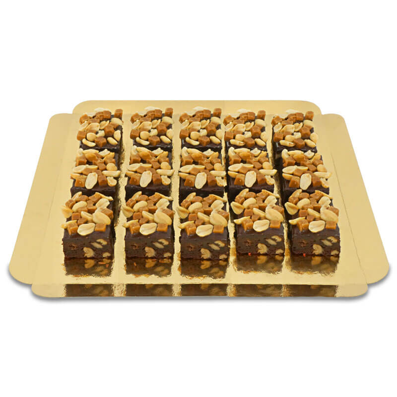 15 Brownies - Décors caramels & cacahuètes