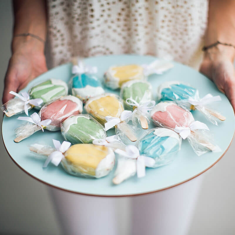 Cake-Pops Crème Glacée couleurs pastel (10 pièces)