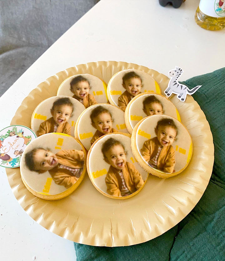 Biscuits photos ronds (12 pièces)