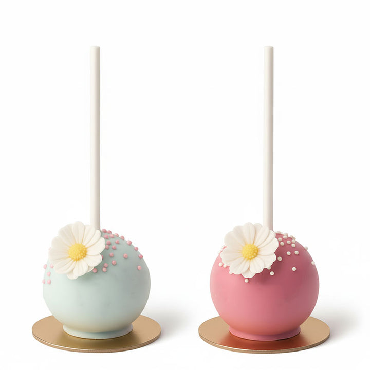 Cake-Pops « Magie des fleurs » blanc et rose (10 pièces)