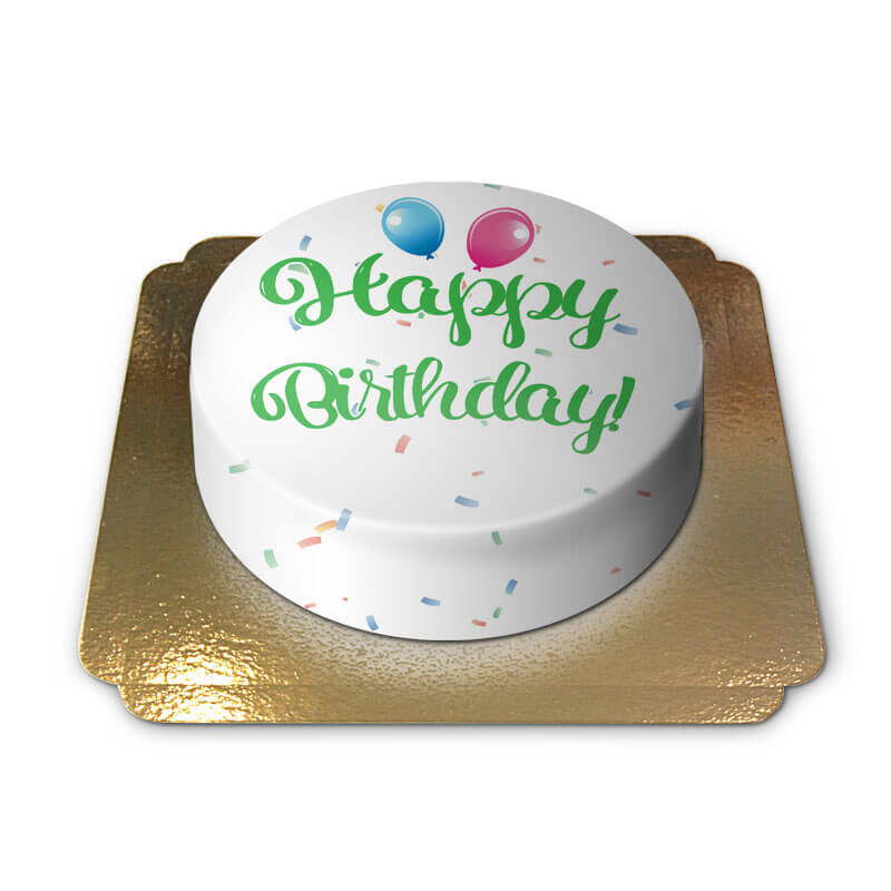 Gâteau d'anniversaire - vert