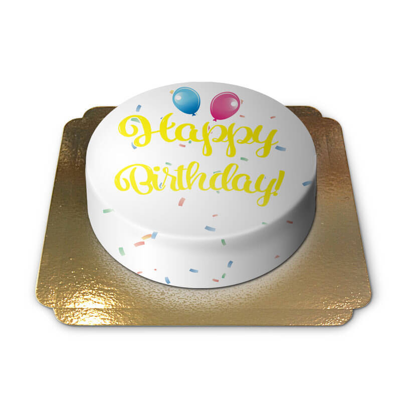 Gâteau d'anniversaire - jaune
