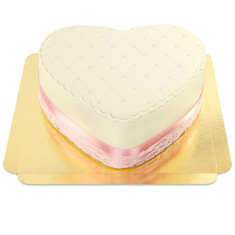 Gâteau coeur de la Saint-Valentin Deluxe blanc