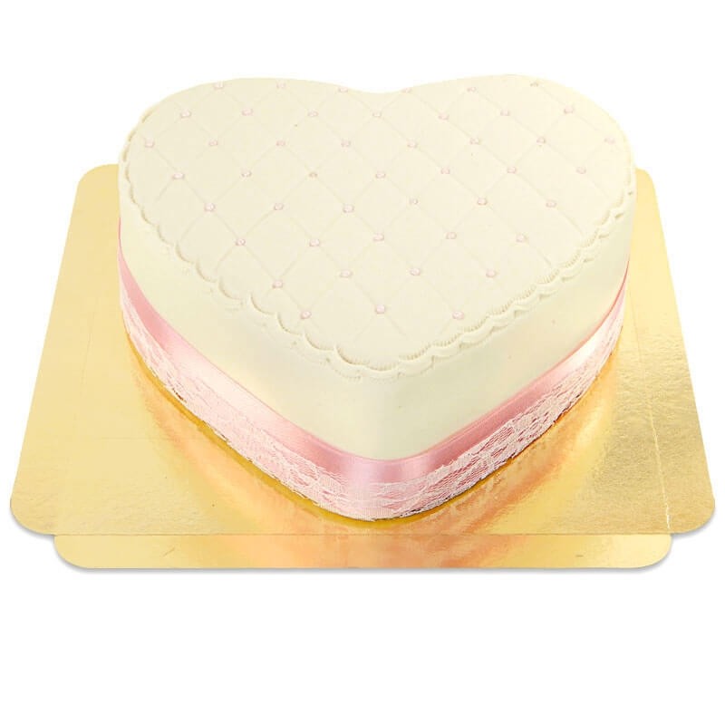 Gâteau de mariage en forme de cœur Deluxe