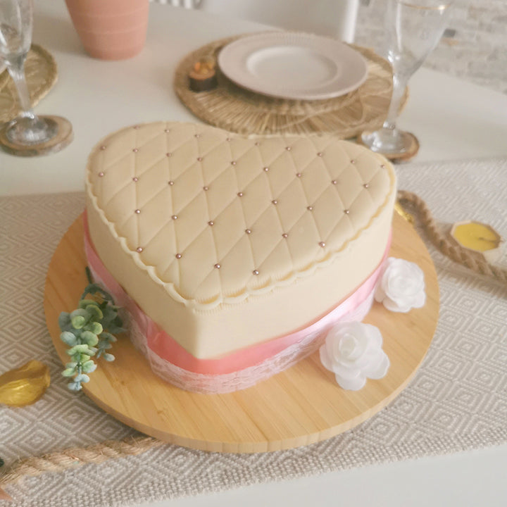 Gâteau coeur de la Saint-Valentin Deluxe blanc