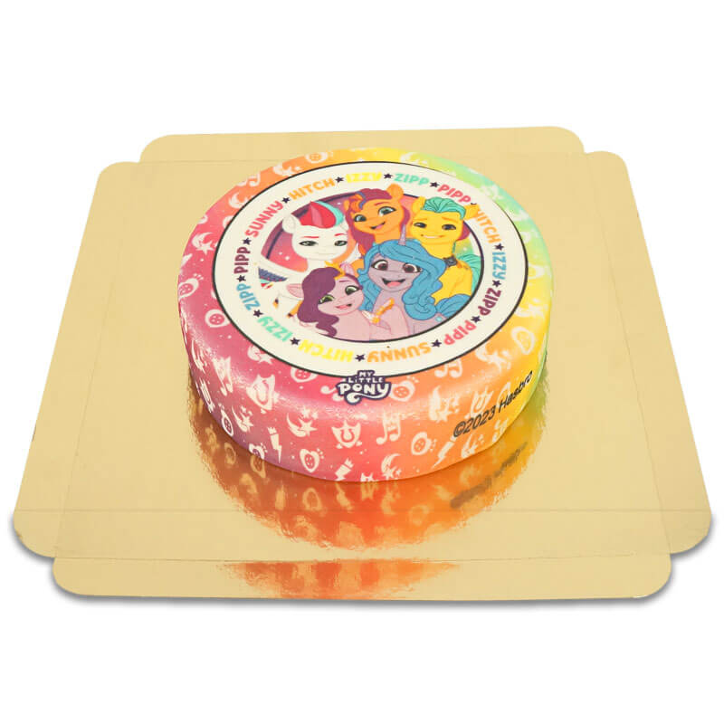 Gâteau arc-en-ciel My little Pony