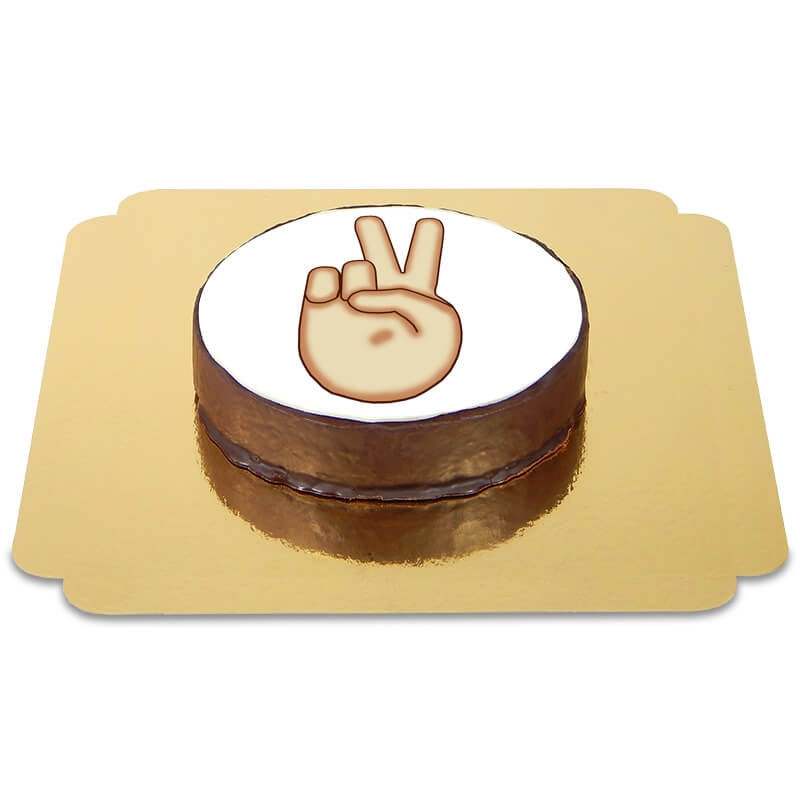 GĂąteau Sacher Emoji Peace