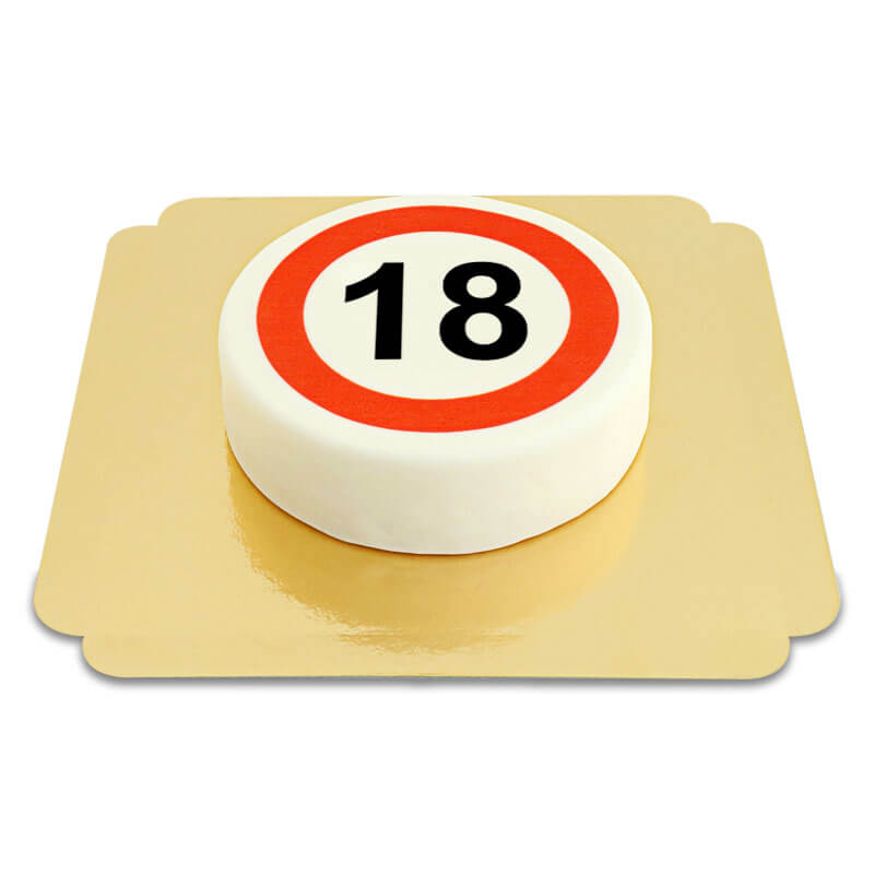 Gâteau panneau de signalisation - 18 ans