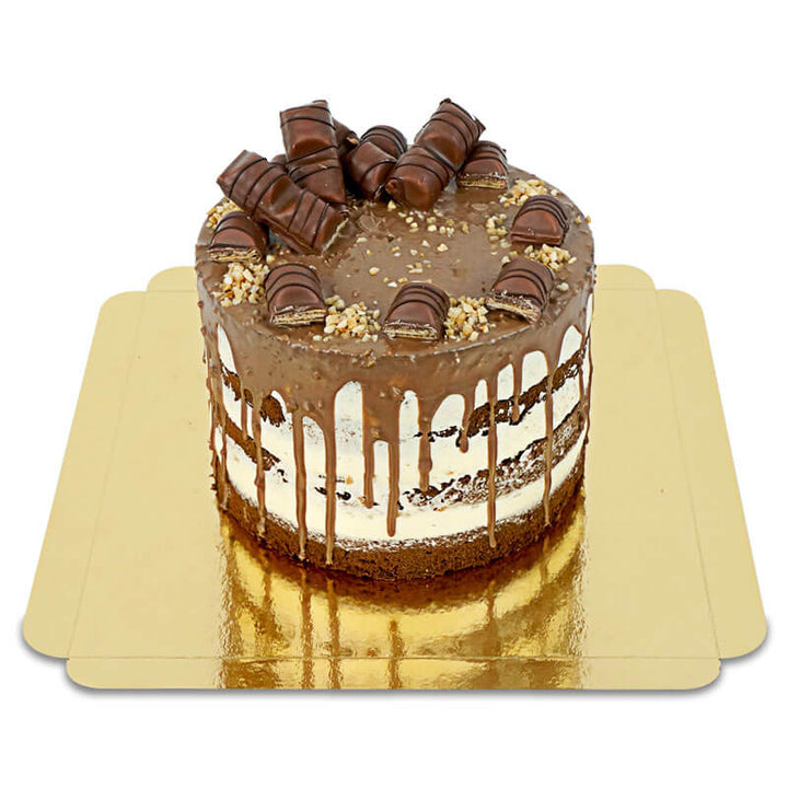 Gâteau avec barres kinder bueno®