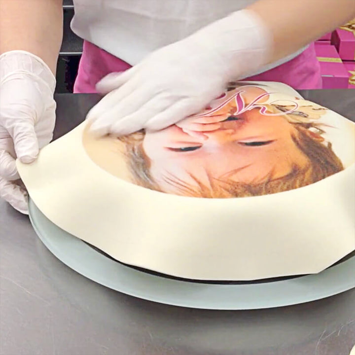 Feuille de pâte d’amande décor ronde (plusieurs tailles)