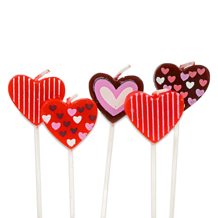 Bougies en forme de coeur (5 pièces)