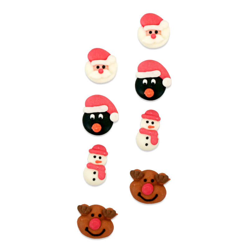 Décorations en sucre de Noël (8 pièces)