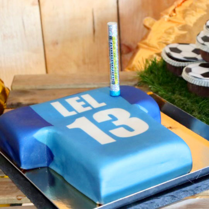 Gâteau Maillot de Football Bleu avec manches Bleu marine