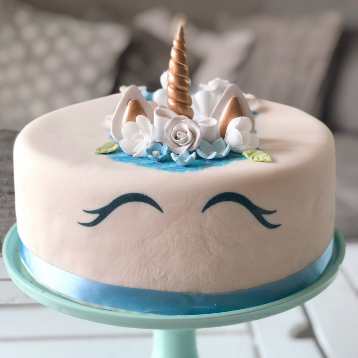 Gâteau Licorne Bleu