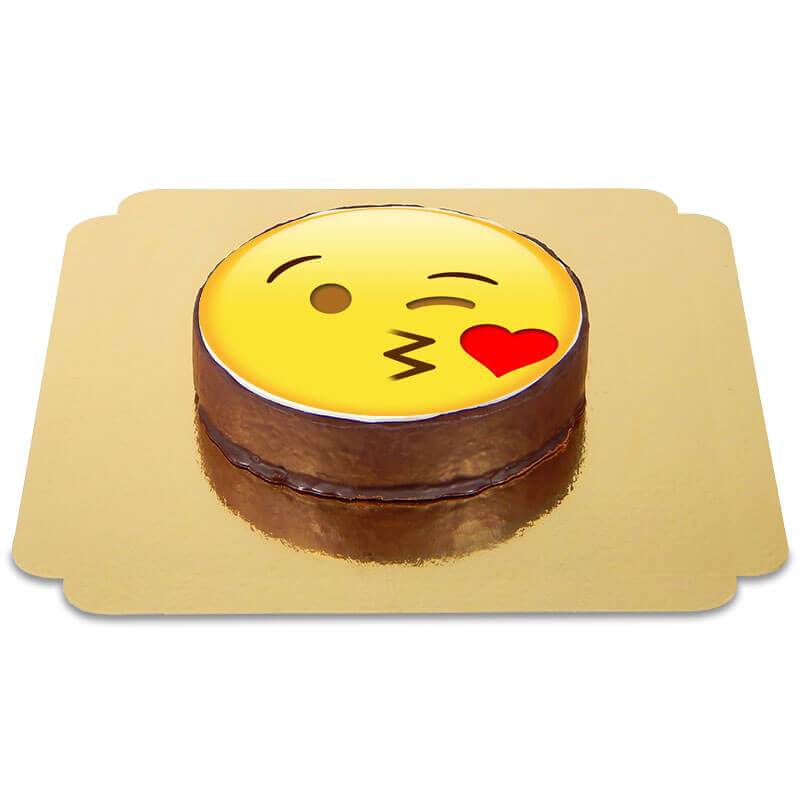 Gâteau Sacher Emoji Bisou 