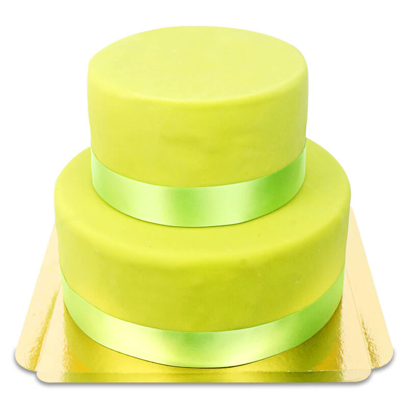 Gâteau Deluxe vert avec ruban