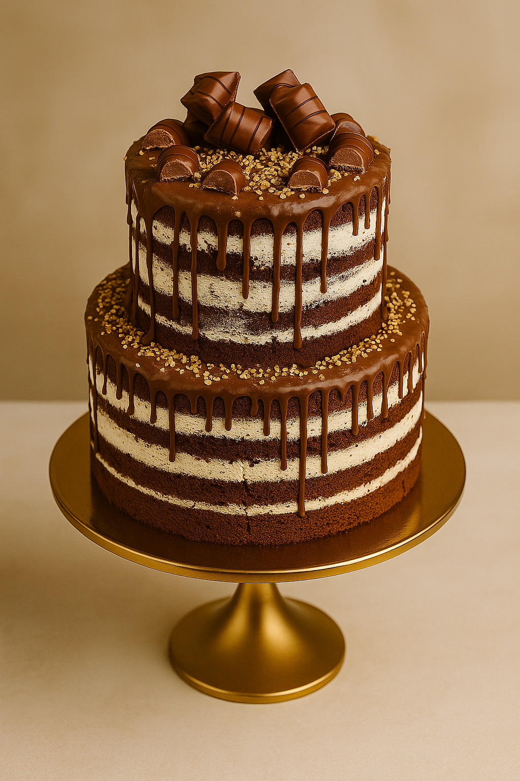 2-stöckige Torte mit kinder bueno® Riegeln
