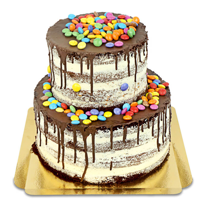 Gâteau avec bonbons Smarties® à 2 étages