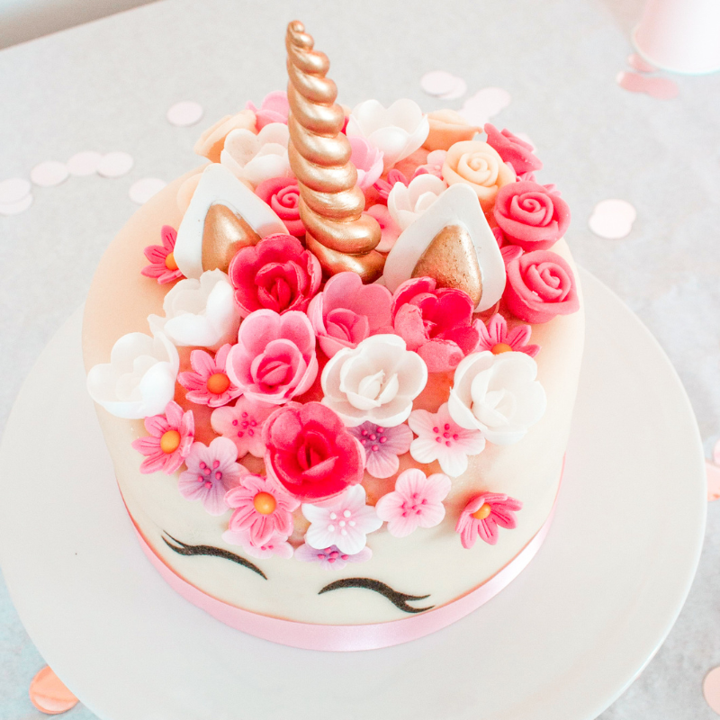 Gâteau Licorne Rose