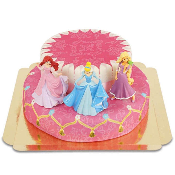 Les 3 princesses® en gâteau 2 étages avec rubans