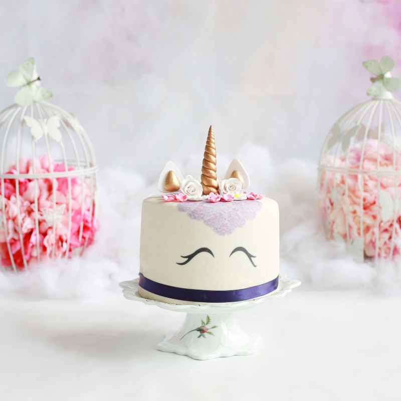 Gâteau Licorne Violette