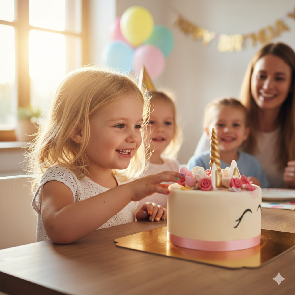 Gâteau Licorne Rose