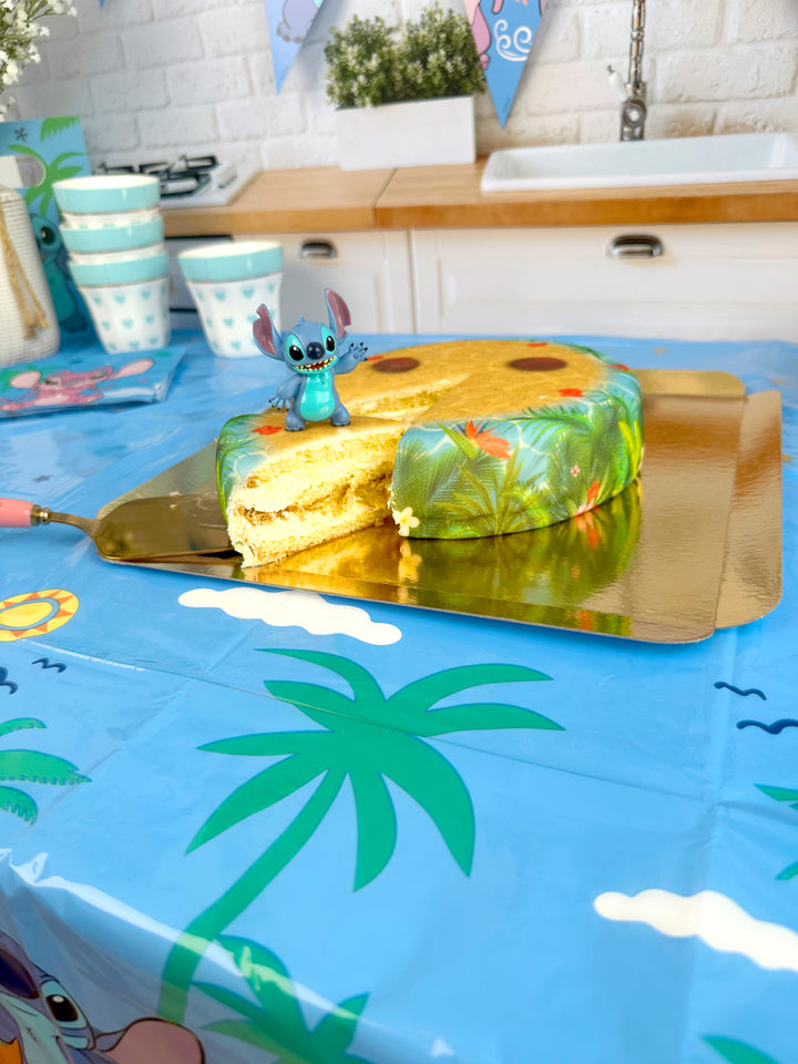 Stitch® sur gâteau plage tropicale