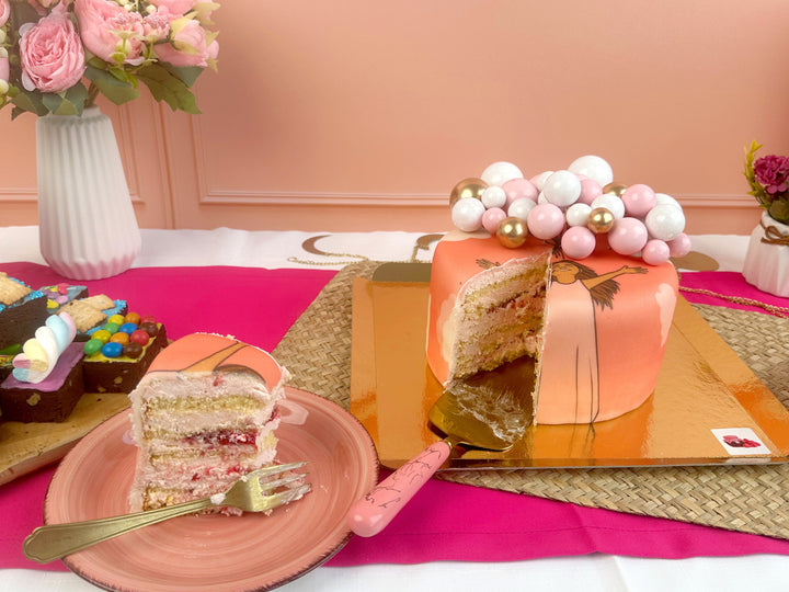 Gâteau avec topper ballons