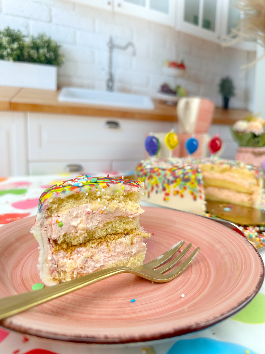 Gâteau confettis