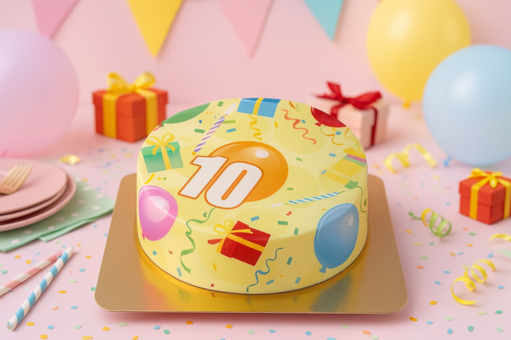 Gâteau d'anniversaire avec chiffre