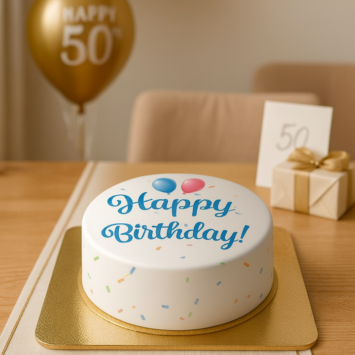Gâteau d'anniversaire - bleu 