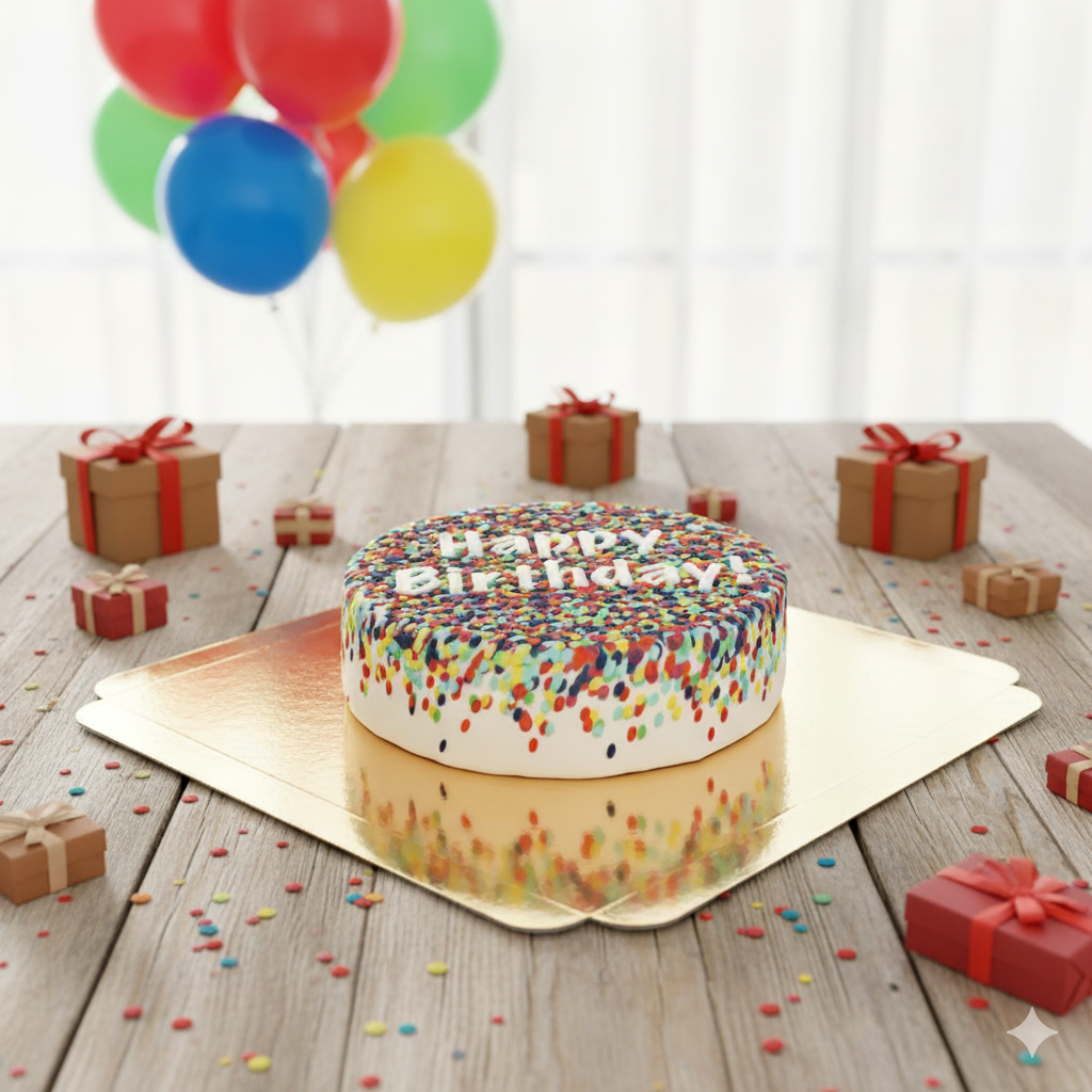 Gâteau confettis