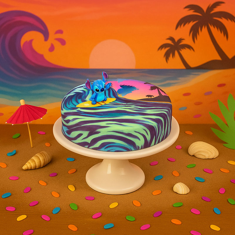 Stitch® sur gâteau surf