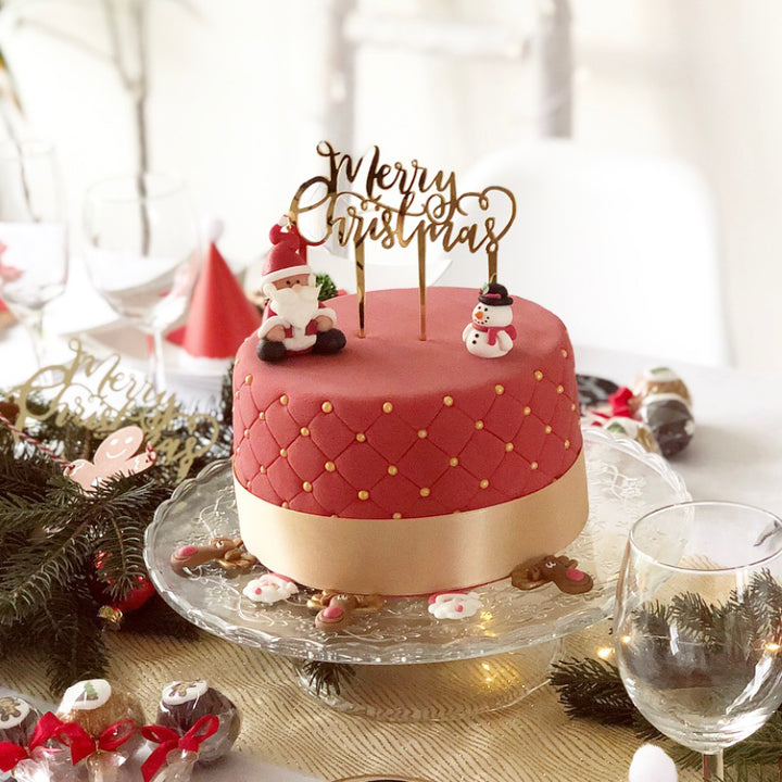 Cake Topper "Merry Christmas"