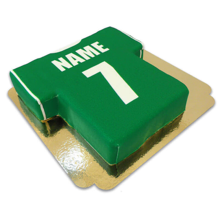 Gâteau Maillot de Football, vert et blanc