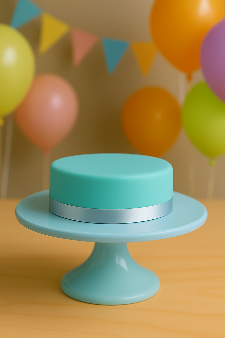 Gâteau bleu avec ruban
