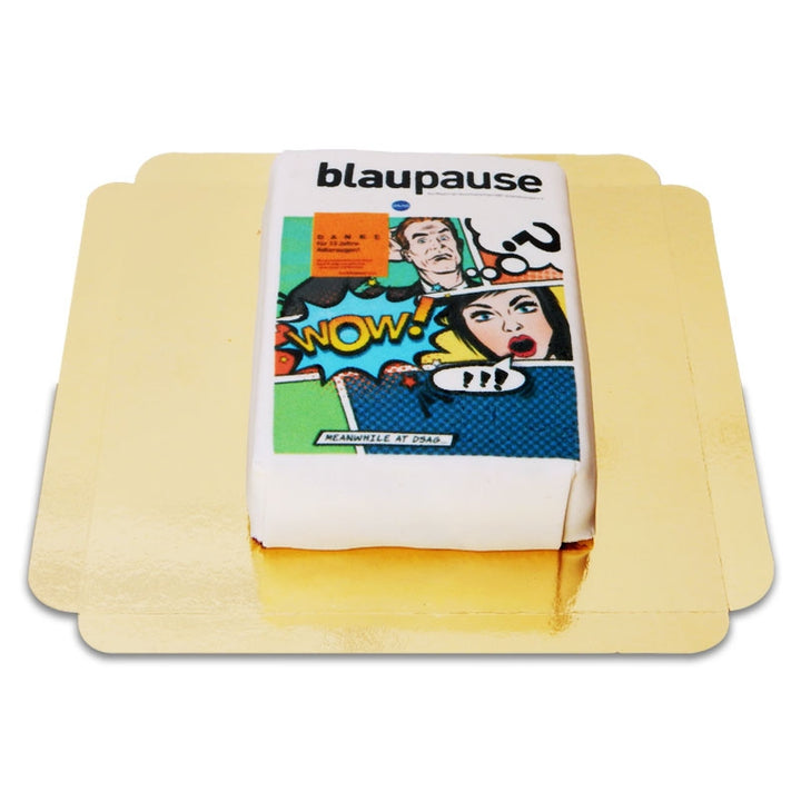 Gâteau rectangulaire avec logo