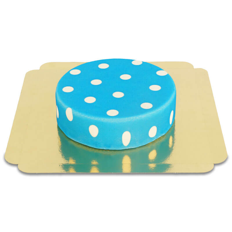 Gâteau Bleu à Pois Blancs