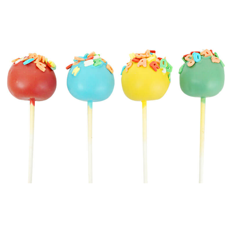 Cake-Pops alphabet colorés (12 pièces)