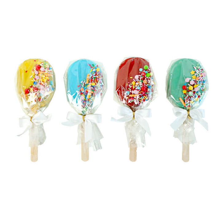 Cake-pops crème glacée colorés avec vermicelles (10 pièces)