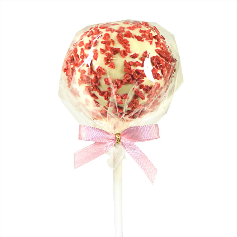 Cake-Pops recouverts de pépites - orange & fraise (12 pièces)