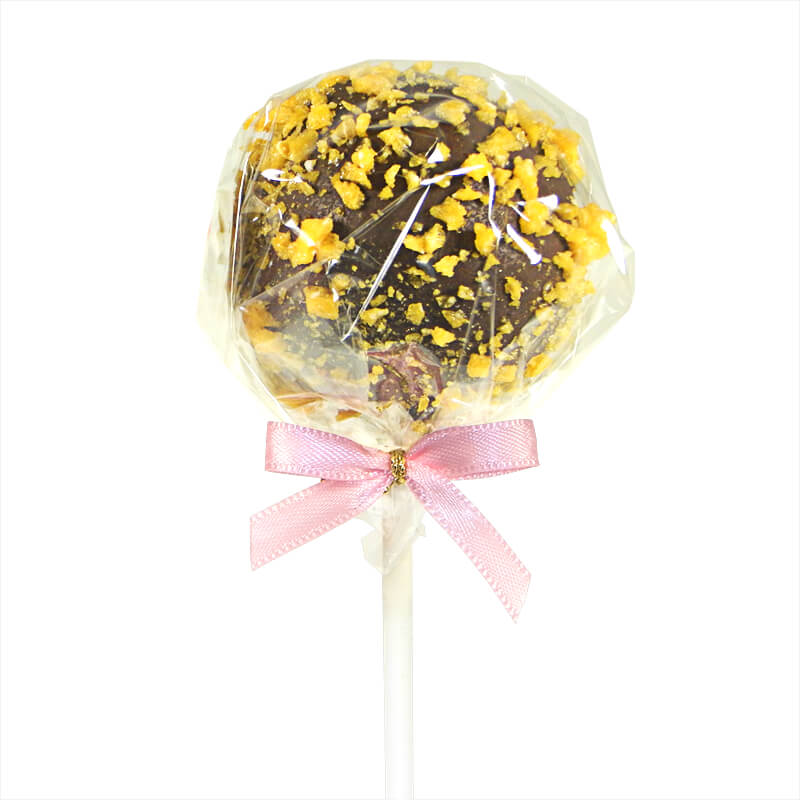 Cake-Pops recouverts de pépites - orange & fraise (12 pièces)