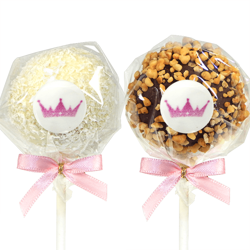 Cake-Pops Logo à la noix de coco et aux éclats de noisettes (12 pièces)