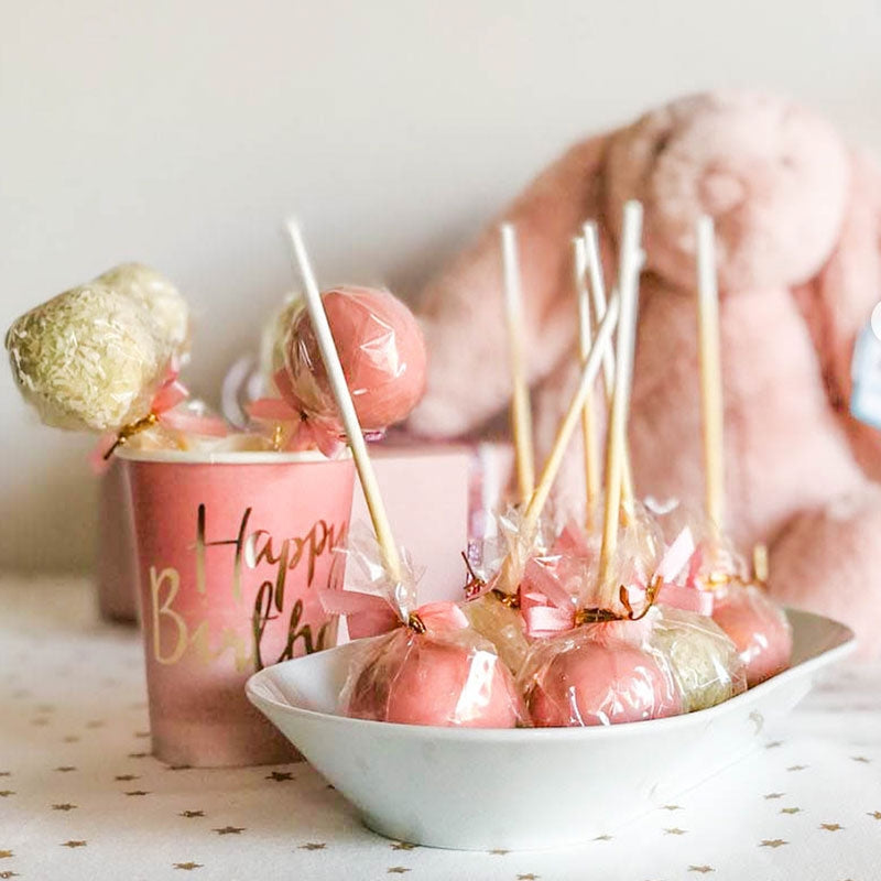 Cake-Pops bleu et rose (12 pièces)